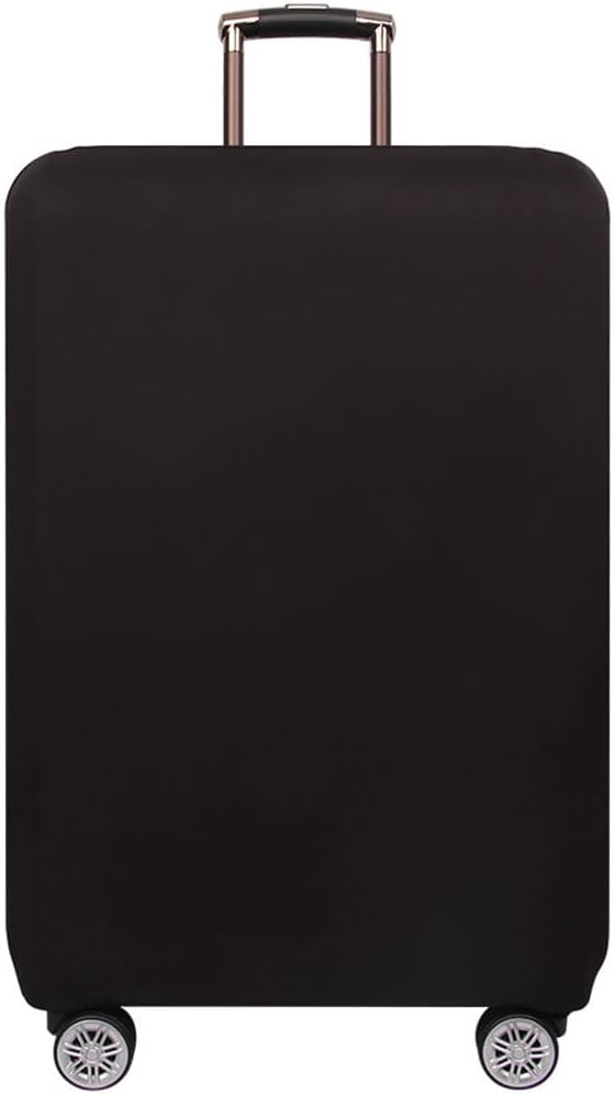 MosaiRudo Thicker Luggage Cover Elastic Suitcase Cover Protector Fits 18-32 Inch Suitcase Travel Accessories (Black, S)