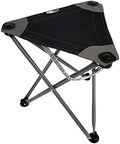 Travel Chair Big Slacker Stool, Portable Tripod Chair for Outdoor Adventures, Quick Folding Fishing Camping Travel Stool, Black & Gray