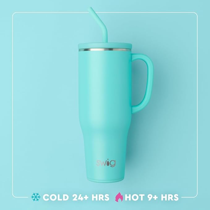 Swig Life 40oz Mega Mug, 40oz Tumbler with Handle and Straw, Extra Large Insulated Tumblers, Cup Holder Friendly Travel Mug (Missouri)