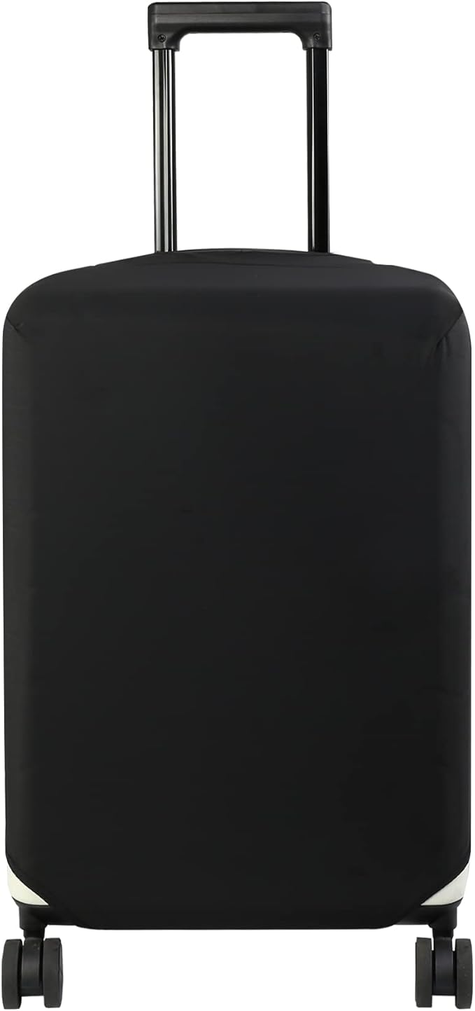 HYPER VENTURE Washable Luggage Cover - Fashion Suitcase Protector Fits 23-26 Inch Luggage (Black, M)