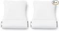 2 Pack PU Leather Slim Engagement Wedding Ring Pouch Leather Jewelry Pouch Christmas,Wedding Party Favor Gift Bag(Pearl White)