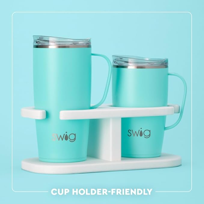Swig Life 22oz Travel Mug, Insulated Tumbler with Handle and Lid, Travel Coffee Mug, Cup Holder Friendly, Stainless Steel 22 oz Tumbler, Reusable Insulated with Lid (Arkansas)