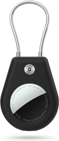 Protect Case Compatible with Apple AirTag, Secure GPS Tracker Holder with Wire Cable Shockproof & Anti-Theif Suitable for Keychain, Keys, Luggage, Bags and Kids