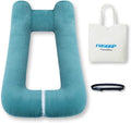 Travel Pillow Upgraded Version of Aircraft Travel Neck Pillow with Storage Bag, Sleep Pillows for Travel by Train, Car, or Plane, Supporting The Head and Body, Travel Pillow for Kids