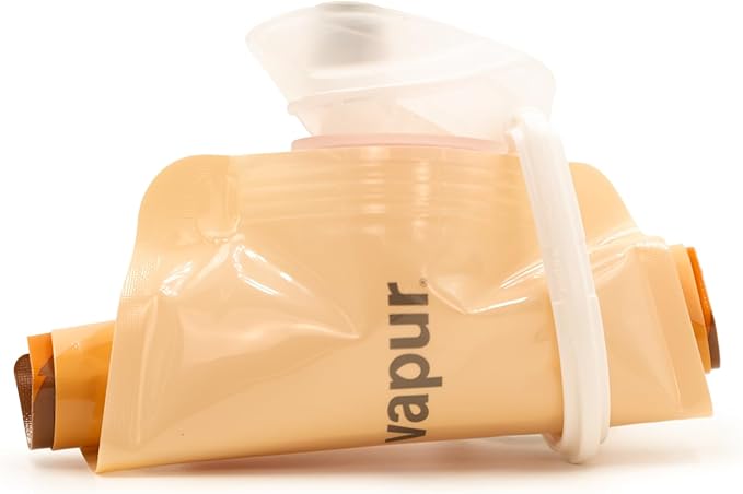 Vapur Flexible, Collapsible Wide Mouth Anti-Bottle with Detachable Carabiner, 23 Ounce, Sierra California Gold, Pack of 1