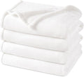 PHF Ultra Soft Fleece Blanket Queen Size, No Shed No Pilling Luxury Plush Cozy 300GSM Lightweight Blanket for Bed, Couch, Chair, Sofa Suitable for All Season, 90" x 90", White