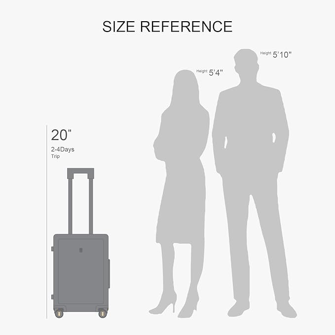 LEVEL8 Pink Suitcase with Spinner Wheels, Carry on Luggage Airline Approved, Suitcase for women Men, Lightweight Luminous Textured, Tsa Lock, 20 Inch
