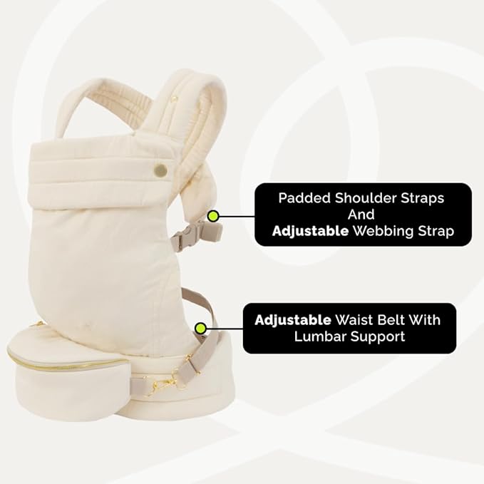 Ergonomic Baby Carrier for Newborns to Toddlers (7-35 lbs) with Adjustable Straps and Belt Bag – Comfortable, Versatile, and Stylish Babywearing Solution
