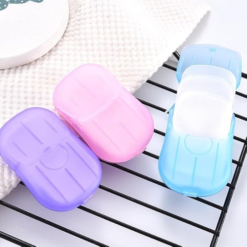 5 Boxes Disposable Soap Paper Sheets,100 Sheets,Mini Color Soap Paper for School Indoor, Outdoor,Travel,Camping Hiking,Paper Soap,Travel Soap,Foot and Hand Care,Travel Hand Soap