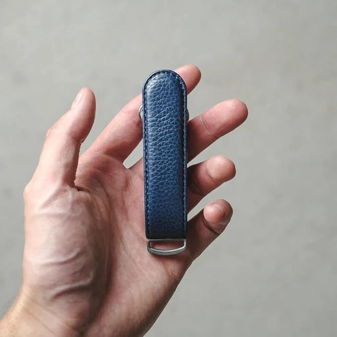 Jibbon Italian Premium Leather Key Organizer - Stylish Key Holder with Marine Grade 316 Stainless Steel, Compact EDC Keychain