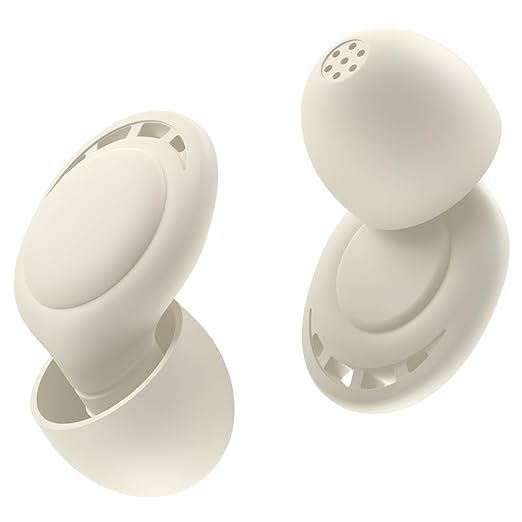 Ear Plugs for Sleeping Noise Reduction, Beinkap Reusable Earplugs Hearing Protection for Focus, Study, Work – 6 Pair Eartips in S/M/L – Flexible Silicone Soft – 35dB Noise Cancelling - Skin