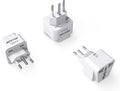 BESTEK Brazil, South Africa Travel Plug Adapter, Grounded Universal Type N Plug Adapter BR to US Adapter - Ultra Compact for Brazil, South Africa and More, 3 Pack