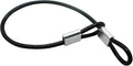 10 Pcs 5mm Wire 12 inch Vinyl Coated Stainless Steel Cable with Loops Short Wire Rope Lanyard Lock Security Chain Link for Outdoor Gates, Black(5mm x 12 inch)