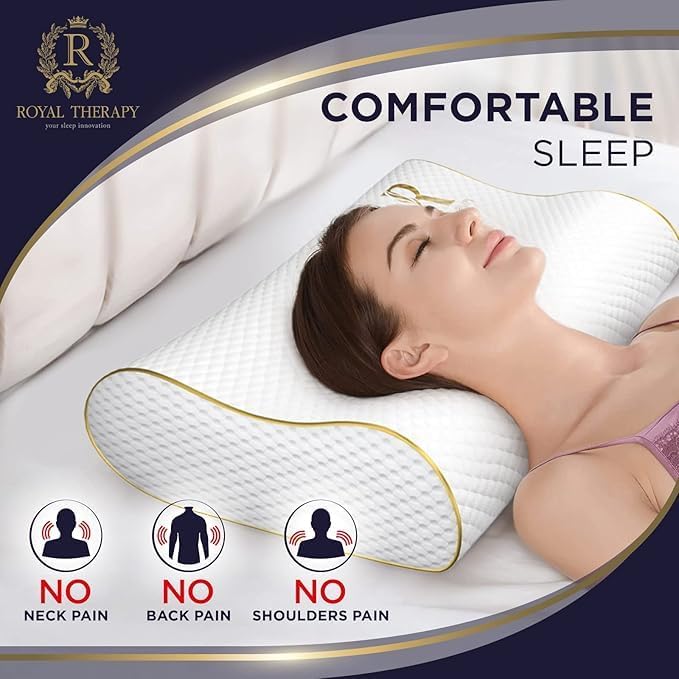 2-Pack Travel Memory Foam Pillow, Camping, Cervical for Pain, Contour, Pillow for Neck and Shoulder, Neck