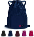 ZOORON Waterproof Drawstring Gym Backpack Bag for Men & Women, Sport Gym Sack Mini Travel Daypack