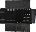 Velvet Travel Jewelry Case Roll Bag Organizer for Necklace Bracelet Earrings Ring (Black) (Black（6+2+4+2)