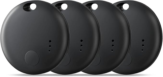 Air Tracker Tag-4 Pack,Smart Bluetooth Tracker,Smart Tag Item Finders Works with Apple Find My (iOS only) App,Air Tracker Tracking Device,Keys Finder and Item Locator for Bags,Luggage,Pets