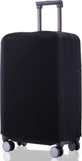 Travel Luggage Cover Suitcase Protector Scratch-Resistant Fit 19-31 Inch Suitcase, Not Included Suitcase (Black, S(19-21inch))