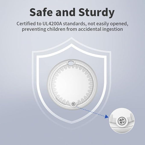 4 Pack Smart Tag Tracker Works with Apple Find My, IP65 Waterproof and Replaceable Battery, Bluetooth Tracker Item Locator for Key Pet Wallet Backpack Luggage, White (iOS 14.6 or Above)
