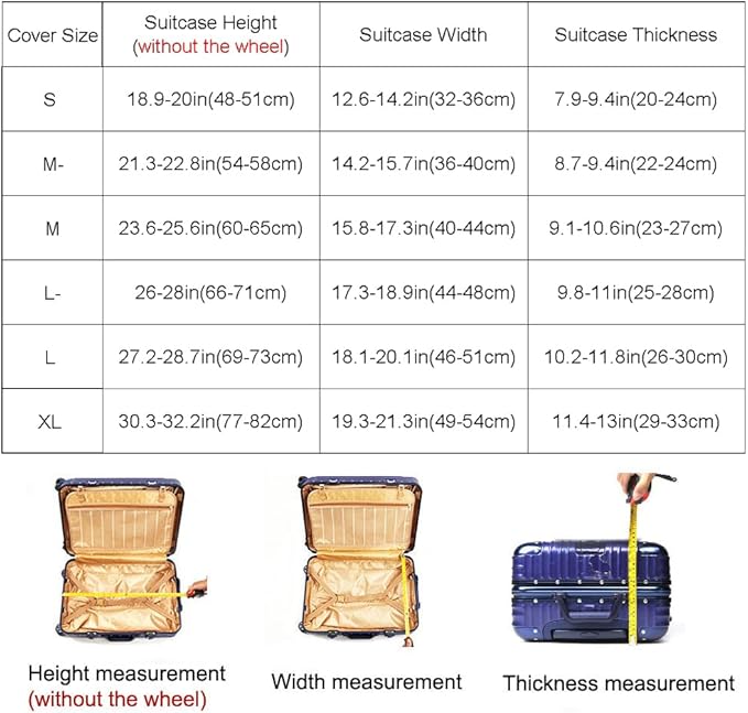 MosaiRudo Thicker Luggage Cover Elastic Suitcase Cover Protector Fits 18-32 Inch Suitcase Travel Accessories (Sparkling, L)