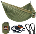 Camping Hammock, Super Lightweight Portable Parachute Hammock with Two Tree Straps Single or Double Nylon Travel Tree Hammocks for Camping Backpacking Hiking