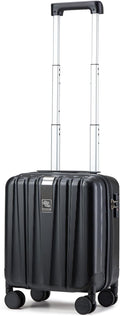 Hanke 14 Inch Underseat Carry On Luggage with Wheels Hard Shell Suitcases Carry On Bag Lightweight Small Mini Suitcase Tsa Luggage for Travel.（Jet Black）