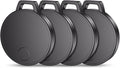 Keys Finder, Bluetooth Tracker and Item Locator for Keys, Bags, and More; Android and iOS Compatible, Phone Finder, Water Resistance, Replaceable Battery, 4-Pack