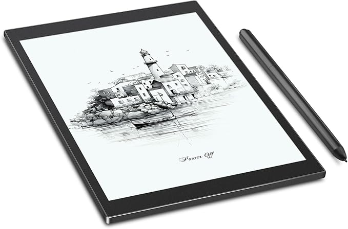 Kloudnote S 10.1" E-Ink Notepad, ePaper Tablet for Note Taking and eBook Reading, 200dpi Notebook eReader Device with Stylus, Android OS - Black