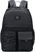 Lohol Fashion Backpack with Anti Theft Pocket, Water Resistant Travel Daypack for Teen Girls & Boys (Black)