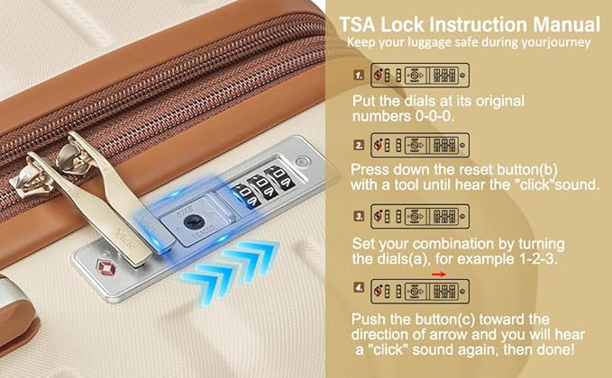 Luggage Sets 4 Piece with TSA Lock Hardside PC+ABS Carry On expandable Suitcase with Spinner Wheels Lightweight Rolling Travel Luggage Sets with YKK Zippers(Navy, 4 Piece Sets(14/20/DB/TB))