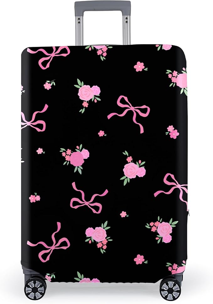 Pink Dino Suitcase Luggage Cover, Thick Suitcase Cover for Carry on Luggage Protector Fits 18-30 Inch Case