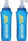 TRIWONDER Soft Flask Collapsible Water Bottles Running Bottle BPA-Free Foldable Handheld Runner Water Flask for Hydration Pack Marathon Hiking Cycling Climbing Travel (01# 500ml - Pack of 2)