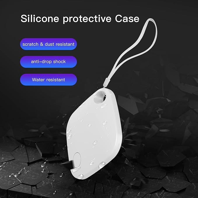 Air Tracker Tag 4 Pack Bluetooth Luggage Tracker tag Locator Works with Apple Find My,Smart Tracker for Suitcase, Bag, Backpack, Wallet,Replaceable Battery Smart tag Item Finder