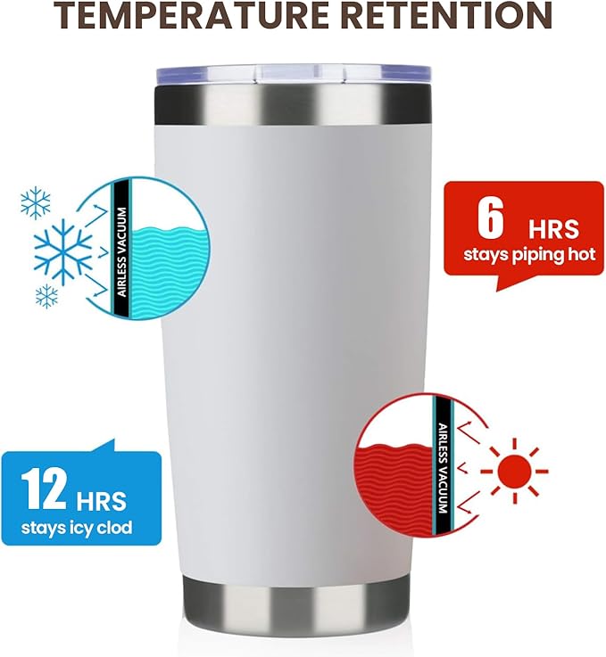 MEWAY 20oz Tumbler 4 Pack Double Wall Vacuum Insulated Travel Mug Bulk, Mix Color Stainless Steel Tumblers with Lid and Straw, Durable Powder Coated Coffee Cups for Cold & Hot Drinks（Mix Color, 4