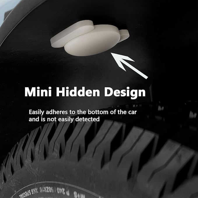 No Subscription Vehicle GPS Tracker,Portable Car GPS Tracker Work with Apple Find My（iOS Only,Mini Magnetic GPS Device Full Coverage Pinpoint Vehicle Location Elderly Children Pets (White,1PCS)