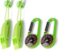 2-Pack Whistle Emergency Safety with Lanyards - High Decibel Survival Whistle for Life Jackets, Boating, Kayaking, Hiking, Hunting & Rescue