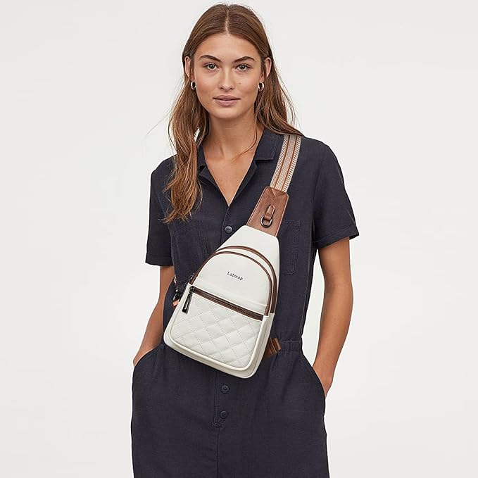 Sling Bag For Women Fanny Pack Crossbody Travel Shoulder Belt Bags Tote Backpack Purse Faux Leather