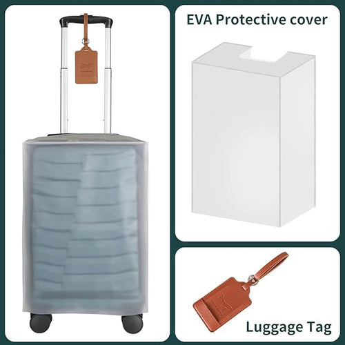 22×14×9 Airline Approved Carry On Expandable Luggage with Front Open Pocket, Spinner Wheels, ABS+PC Hardshell Small 20inch Suitcase with Protective Cover and Luggage Tag, Teal Blue
