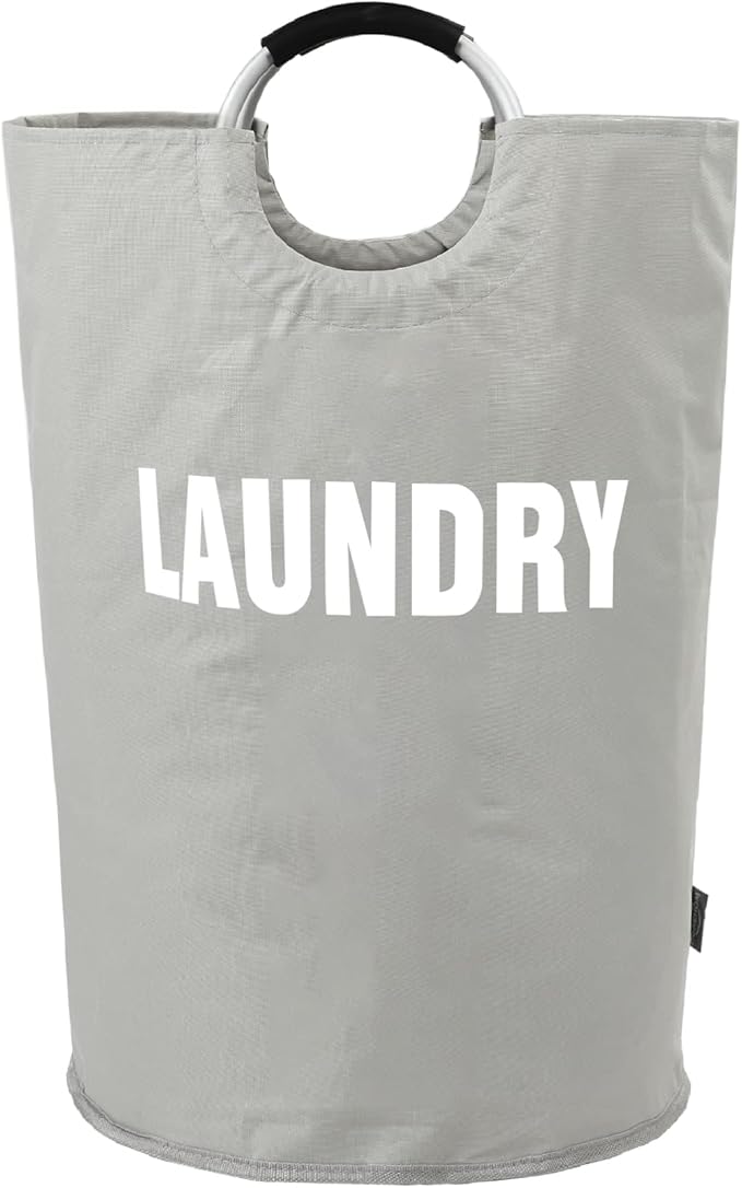 DOKEHOM 160L XX-Large Laundry Basket (7 Colors), Collapsible Laundry Bag, Foldable Laundry Hamper, Folding Washing Bin (Grey, XXL)