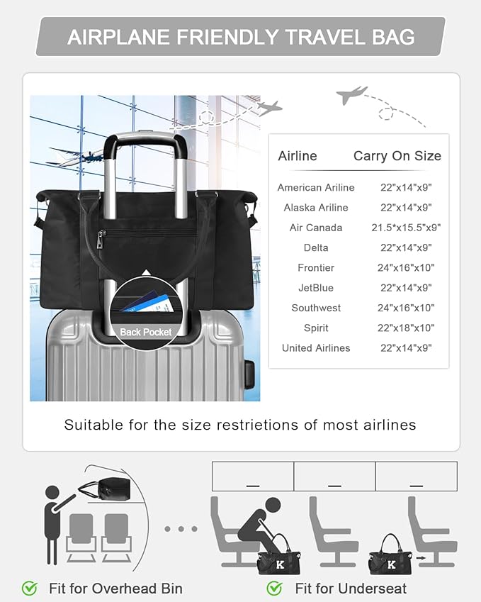 Initial Travel Duffel Bag Sports Gym Bag for Boys Teen Birthday Gifts,Black Personalized Weekender Bag Carry On Tote Bags for Men,Waterproof Overnight Luggage Bag Airplane Travel Essentials(Letter K)