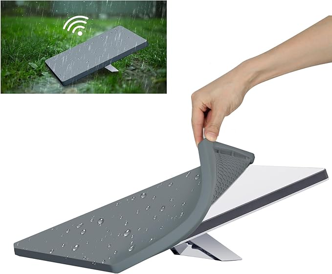 Starlink Mini Protective Cover Case, Starlink Mini Accessories Silicone Protective Case for Starlink Mini Dish Grey