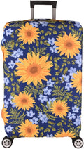 7-Mi Luggage Cover£¬ Suitcase Covers 19-30 Inch Expandable Anti-Scratch Luggage Protector Flower for Carry on Luggage S 19-20IN