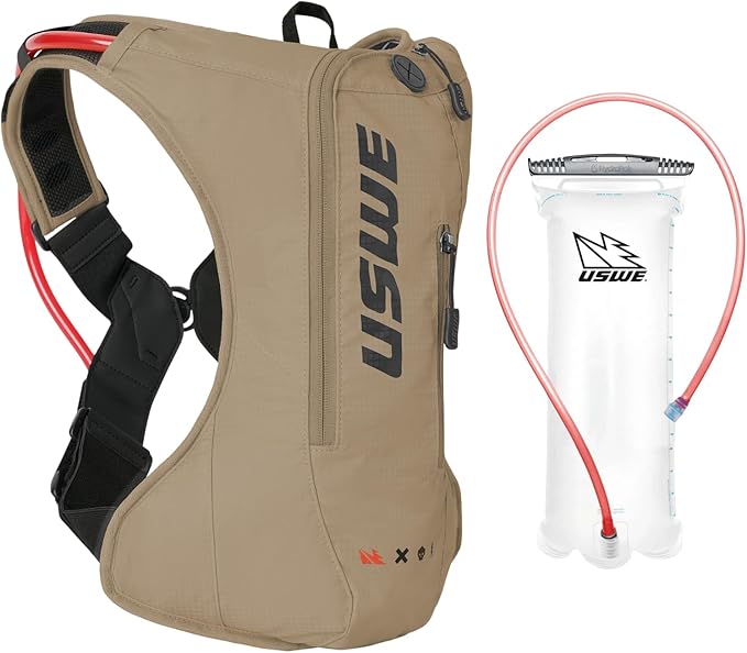 USWE Outlander Moto Hydration Pack, Running, Hiking Hydration Backpack with Water Bladder, Hydropack for Men and Women, Backpack Gear and Equipment for Cycling, MTB