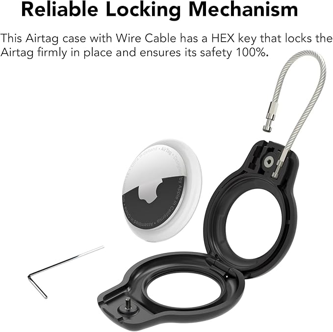 HATALKIN Compatible for Air Tag Holder for Keychain Case with Screen Protector,IP68 Waterproof for Air Tags Key Chain for Apple Tag GPS Tracker,for Air Tags-2 Pack Holder for Luggage Key,Backpack