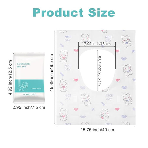 5 Packs Toddler Toilet Seat Covers Disposable, Disposable Toilet Seat Covers for Travel Waterproof Non-Woven, Travel Essentials for Kids Toddlers Potty Training (Individual Package)