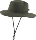 Connectyle Sun Hat for Men Women Outdoor UV Protection Safari Hat for Fishing Hiking Gardening Breathable Cowboy Hat UPF50