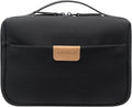 LEVEL8 Travel Toiletry Bag for Women Men, Travel Organizer Water Repellent, Makeup Organizer with Hang Hook for Travel Accessories, Large/Black