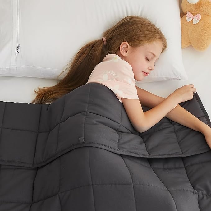 L'AGRATY Weighted Blanket - 36"x48" 3lbs Weighted Blanket Microfiber Material with Glass Beads Small Blanket for All-Season Summer Fall Winter Soft Thick Blanket