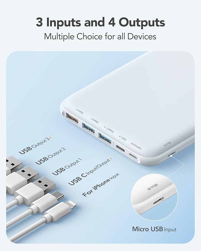 Charmast 26800mAh Slim Portable Charger Power Bank, 15W Fast Charging Battery Pack, Travel Essentials Compatible with iPhone 16/16 Pro/16 Pro Max, iPhone15/14/13/12 Series, iPad, Samsung etc
