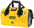 Waterproof Duffel& Luggage Bag - Motorcycle Dry Bag Tail Saddle Bags with Roll Top Closure,Large Storage Space,for Camping, Kayaking, Fishing & Traveling(Yellow, 25L)
